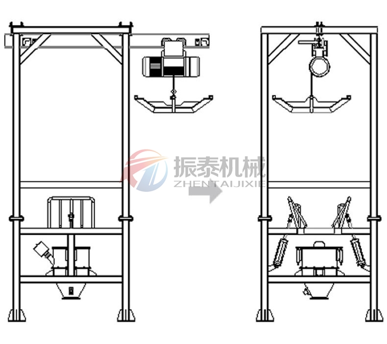 三氧化二鉻噸袋拆包機工作原理 三氧化二鉻噸袋拆包機工作原理